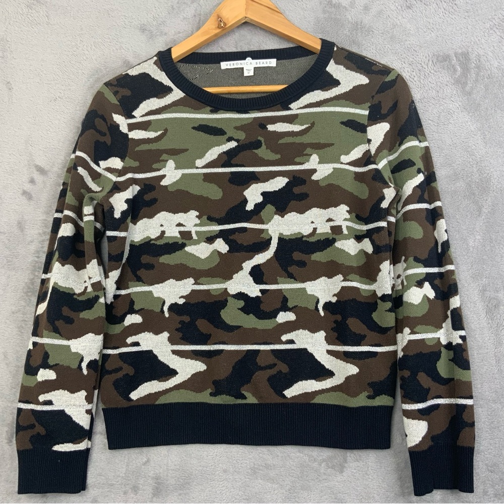 Veronica Beard Alpha Camo Jacquard Sweater. Women’s Size Medium.